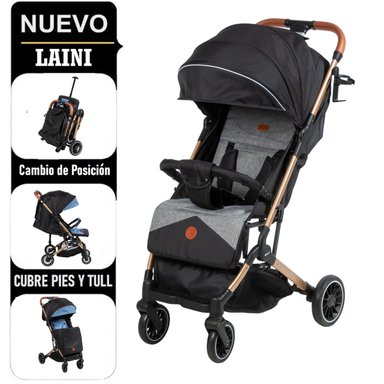 COCHE MALETA EBABY LAINI CON RESPALDAR RECLINABLE NG
