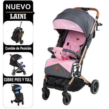 COCHE MALETA EBABY LAINI CON RESPALDAR RECLINABLE RS