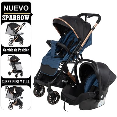 EBABY COCHE MALETA SPARROW CON PORTA BEBE AZ