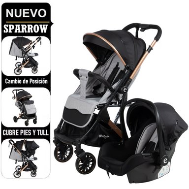 EBABY COCHE MALETA SPARROW CON PORTA BEBE GR