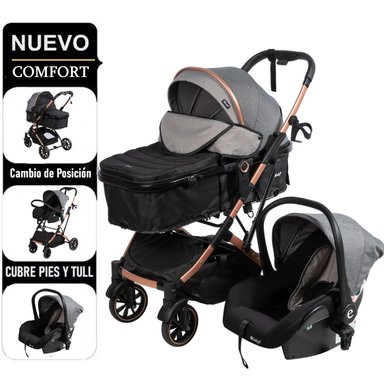 COCHE MOISES EBABY CLINT CON PORTA BEBE GR