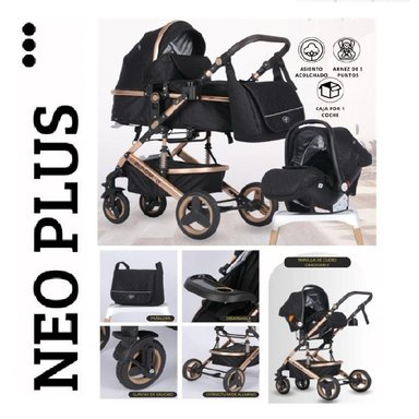 COCHES MOISÉS 4 EN 4 «NEO PLUS» CON PORTABEBÉ PAÑALERA