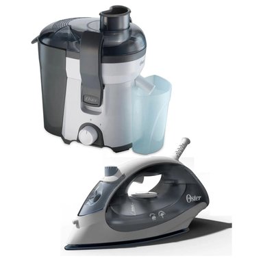 COMBO PLANCHA COMPACT AZUL NIEBLA OSTER Y EXTRACTOR DEJUGOS 400W BLANC