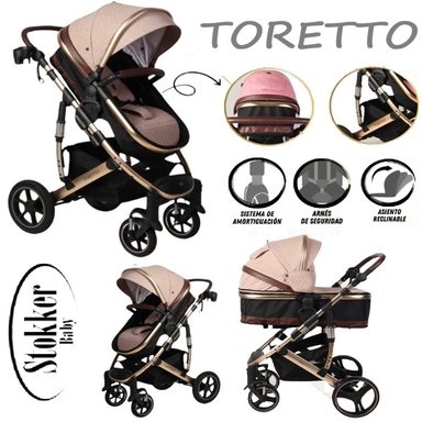 COCHE MOISES TORETTO STOKKER BABY -BEIGE