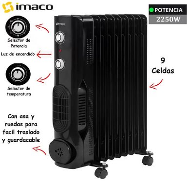 TERMO RADIADOR IMACO OFR9NK DE 9 CELDAS