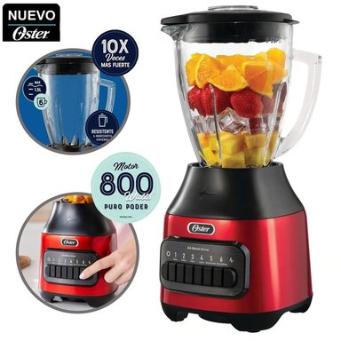 LICUADORA OSTER® CON VASO DE VIDRIO Y 6 VELOCIDADES MÁS PULSO BLSTPEG-CPB