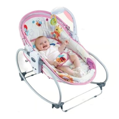 MECEDORA PARA BEBÉ VERSATILE MUSICAL 6 EN 1 COLOR ROSADO
