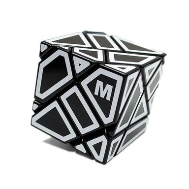CUBO 3X3 NINJA GHOST NEGRO CON STICKERS BLANCOS