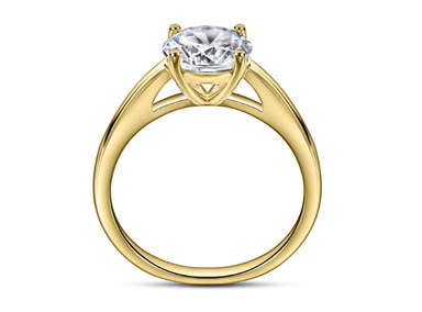 ANILLO DE COMPROMISO DE PLATA 925 BAÑADO EN ORO MODELO 362 - 3