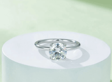 ANILLO DE COMPROMISO DE PLATA BAÑADO EN ORO BLANCO MODELO 346 - 4