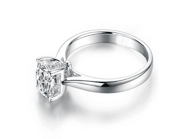 ANILLO DE COMPROMISO DE PLATA BAÑADO EN ORO BLANCO MODELO 365 - 2