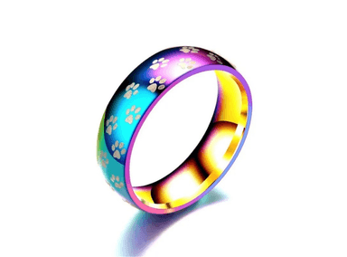 ANILLO DE TITANIO UNISEX MODELO HUELLITA