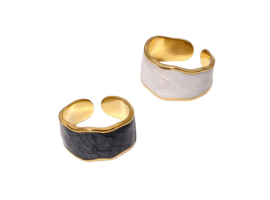 PACK EC SHOP ALMENDRA DUO ANILLO REDIMENSIONABLE BAÑADO EN ORO