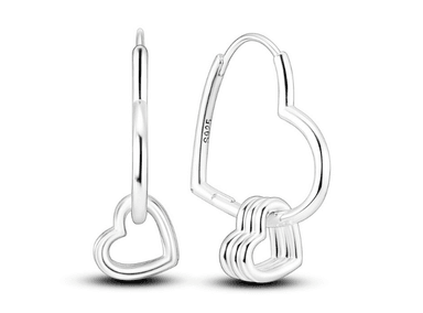 ARETES AFRODITA HEARTS PLATA 925 MUJER