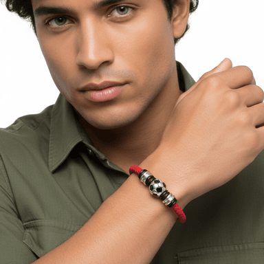 PULSERA DE CUERO VACUNO PARA HOMBRE MODELO SOCCER BALL - 2