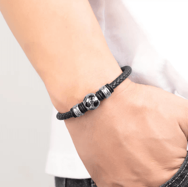 PULSERA DE CUERO VACUNO PARA HOMBRE MODELO SOCCER BALL - 5