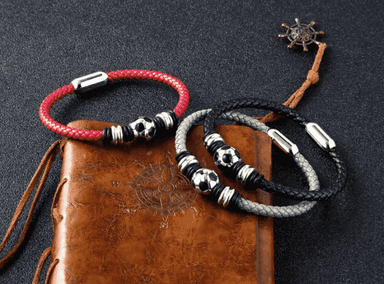 PULSERA DE CUERO VACUNO PARA HOMBRE MODELO SOCCER BALL - 6