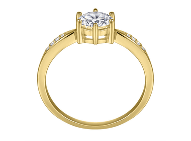 ANILLO DE COMPROMISO DE PLATA BAÑADO EN ORO 18K MODELO 363 - 3