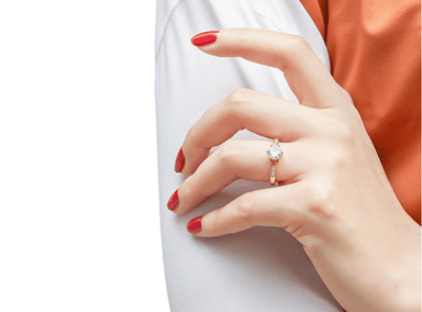 ANILLO DE COMPROMISO DE PLATA BAÑADO EN ORO 18K MODELO 363 - 4
