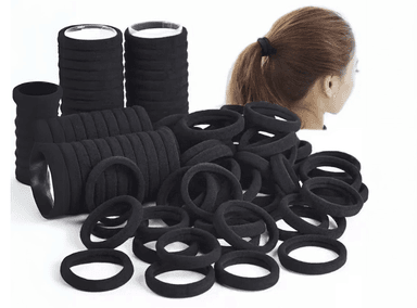 PACK 72 LIGAS AFRODITA NEGRO RESISTENTES EL CABELLO