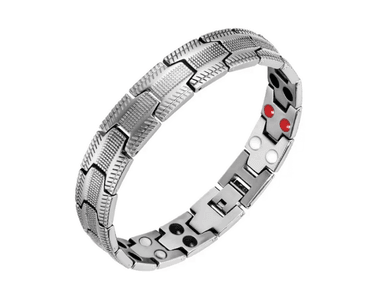 PULSERA AFRODITA YSB-22 MAGNÉTICA TITANIO FUNCIONAL PLATA