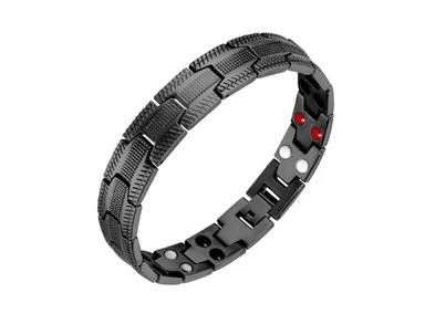 PULSERA AFRODITA YSB-22 MAGNÉTICA FUNCIONAL TITANIO NEGRO - 1