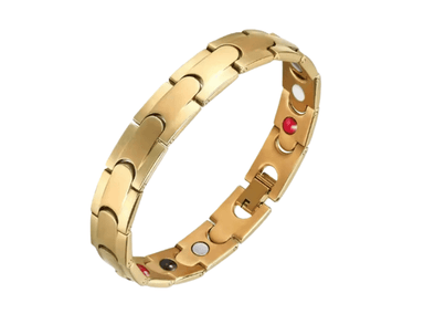 PULSERA AFRODITA YSB-158 MAGNÉTICA FUNCIONAL TITANIO DORADO