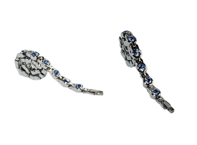 PULSERA AFRODITA YSB-11 MAGNÉTICA SALUDABLE CON BRILLANTES SWAROVSKI LIGHT BLUE - 3