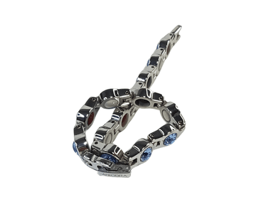 PULSERA AFRODITA YSB-11 MAGNÉTICA SALUDABLE CON BRILLANTES SWAROVSKI LIGHT BLUE - 4