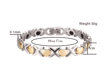 PULSERA AFRODITA YSMGB-112 MAGNÉTICA FUNCIONAL TITANIO Y GERMANIOS - 2
