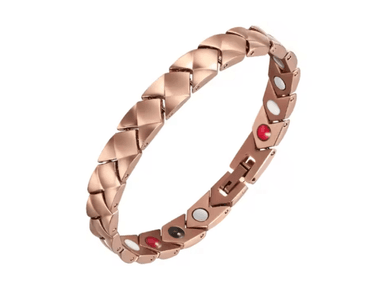 PULSERA AFRODITA YSB-146 MAGNÉTICA TITANIO SALUDABLE ROSE GOLD