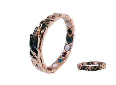 PULSERA AFRODITA YSB-146 MAGNÉTICA TITANIO SALUDABLE ROSE GOLD - 3