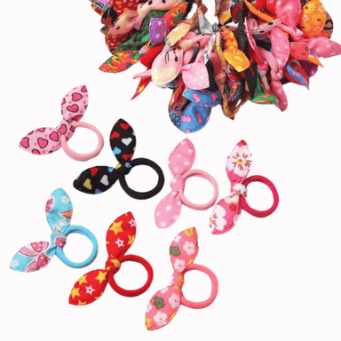 SET 40 LAZOS ELÁSTICOS AFRODITA ANIMADOS MULTICOLOR DISEÑO NIÑAS