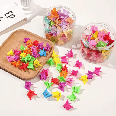 SET 100 GANCHOS AFRODITA FLORES MULTICOLOR NIÑAS