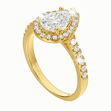 ANILLO DE COMPROMISO AFRODITA 370 PLATA MACIZA BAÑADO EN ORO