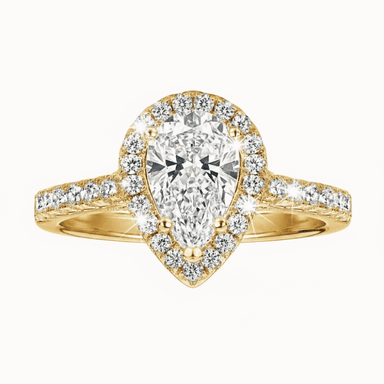 ANILLO DE COMPROMISO AFRODITA 370 PLATA MACIZA BAÑADO EN ORO - 2