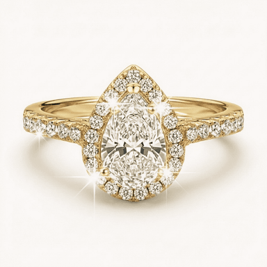ANILLO DE COMPROMISO AFRODITA 370 PLATA MACIZA BAÑADO EN ORO - 3