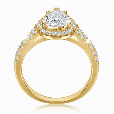 ANILLO DE COMPROMISO AFRODITA 370 PLATA MACIZA BAÑADO EN ORO - 4