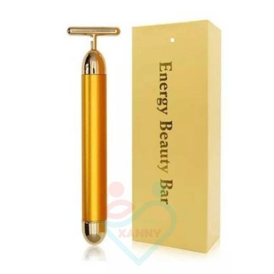 MASAJEADOR XANNYOR FACIAL CON VIBRACION DORADO ENERGY BEAUTY BAR