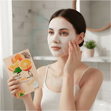 CAJA DE MASCARILLAS FACIALES CON VITAMINA C - HAOKALI - 4