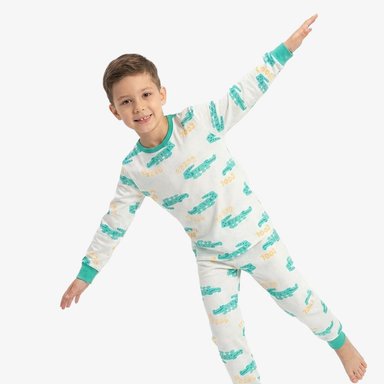 PIJAMA NIÑO RIB COVERT DINO COOL FRESH - INGA PIJAMAS