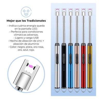 ENCENDEDOR ELÉCTRICO RECARGABLE PARA COCINA FLEXIBLE 360°