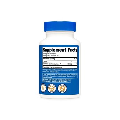 SUPLEMENTOS NUTRICOST K2 MK7 100MCG 240 SOFTGELS - 3