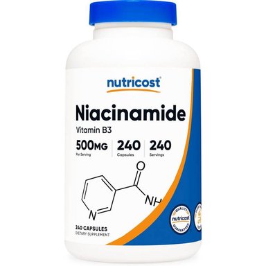 VITAMINA NUTRICOST NIACINAMIDA ( B3) 500 MG 240 CÁPSULAS - 1