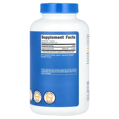 VITAMINA NUTRICOST NIACINAMIDA ( B3) 500 MG 240 CÁPSULAS - 3