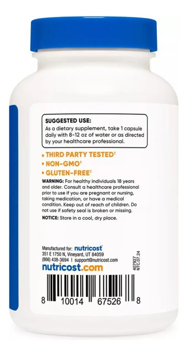 MULTIVITAMÍNICO BIOTINA CRECIMIENTO UÑAS CABELLO NUTRICOST 10,000 MCG 240 CÁPSULAS - 3