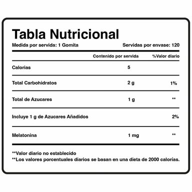 MELATONINA 1MG PARA NIÑOS NUTRICOST 120 GOMITAS GUMMIES - 5