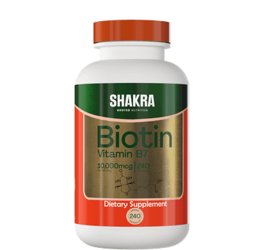SHAKRA Biotina Biotin 10000 mcg 240 Capsulas