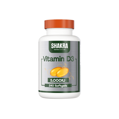 SHAKRA VITAMINA D3 5000 IU COLECALCIFEROL 240 CÁPSULAS