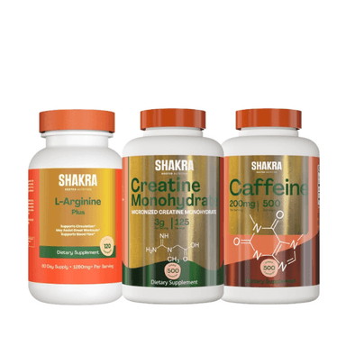 RENDIMIENTO Y BOMBEO MUSCULAR (CREATINE MONOHYDRATE 500 cap + L-ARGININE PLUS 120 cap + CAFFEINE 500 cap) - 1
